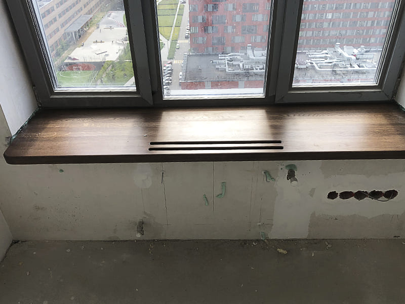 подоконник из дуба на заказ в москве