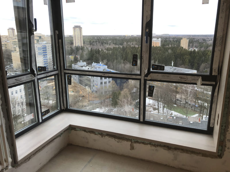 подоконник из дуба на заказ в москве