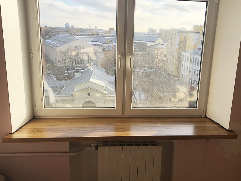 подоконник из дуба на заказ в москве