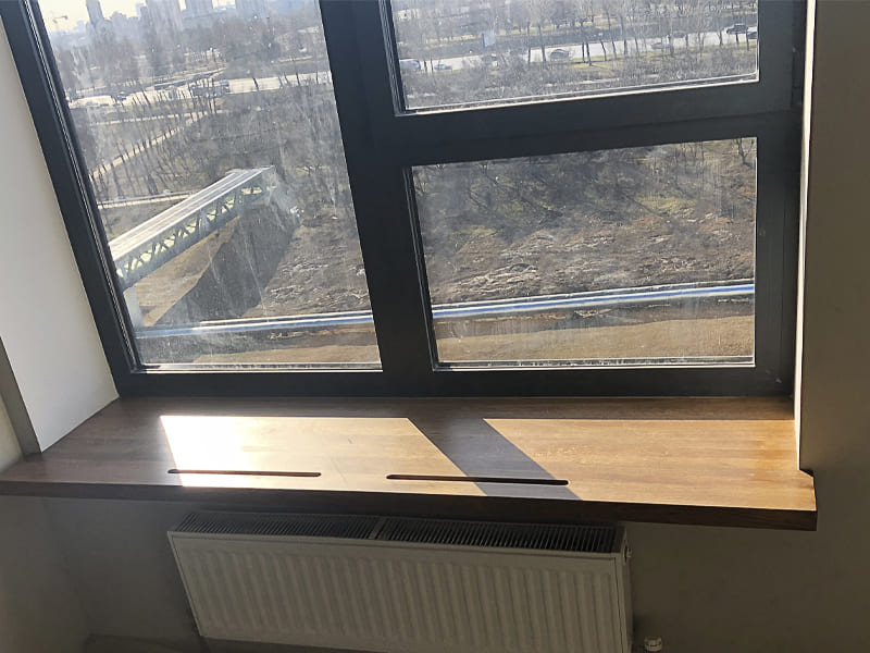 подоконник из дуба на заказ в москве