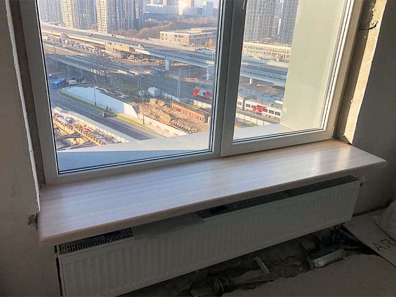 подоконник из лиственницы на заказ в москве