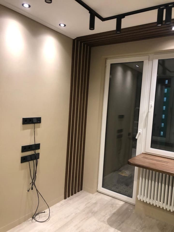 отделка рейками из дерева на заказ